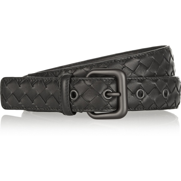 Bottega Veneta Accessories - Bottega Venetta Intrecciato Woven Leather Belt
